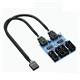 Deep Cool Internal USB Hub 9 Pin USB Header Splitter