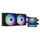 Gamdias AURA GL240 LCD ARGB BLACK Liquid Cooler