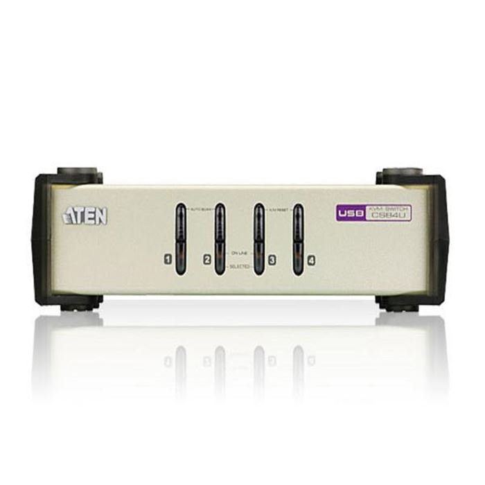 کی وی ام سوئیچ 4 پورت PS/2-USB VGA آتن CS84U - 2