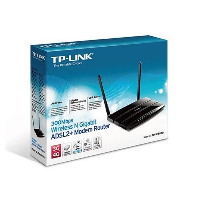 مودم روتر +ADSL2 و بی‌سیم تی پی-لینک مدل TD-W8970 - 2