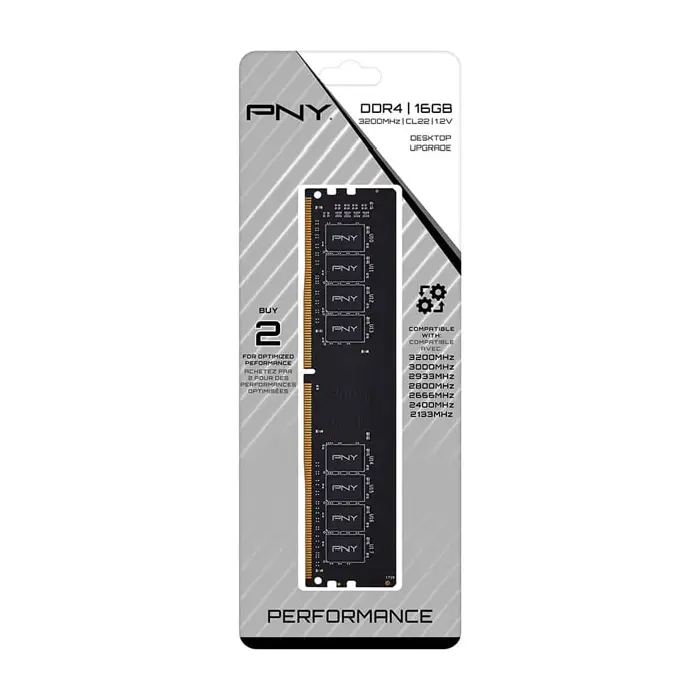 رم کامپیوتر DDR4 تک کاناله 3200 مگاهرتز CL22 پی ان وای ظرفیت 16 گیگابایت - 3