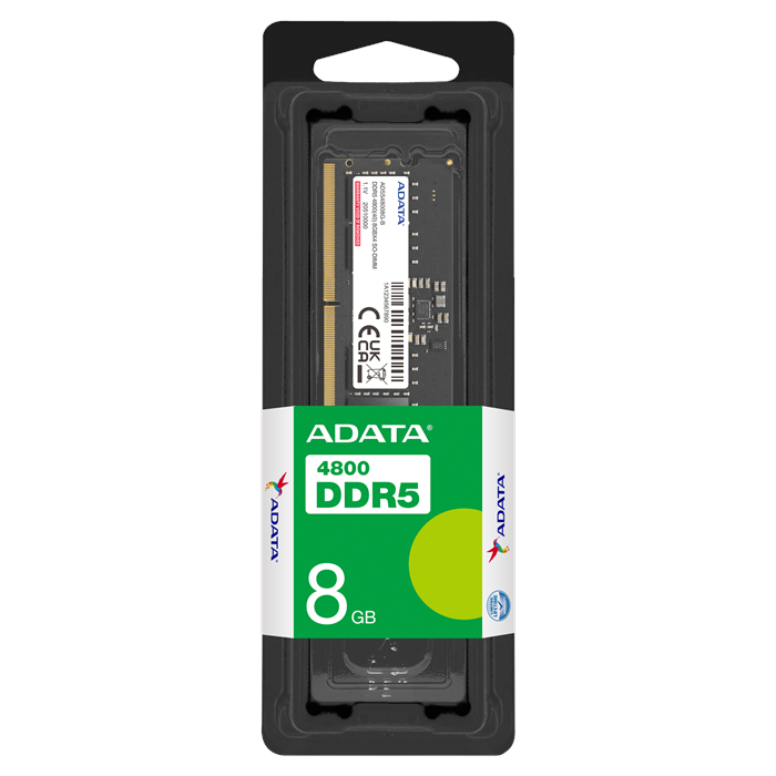 رم لپ تاپ DDR5 تک کاناله 4800 مگاهرتز CL40 ای دیتا ظرفیت 8 گیگابایت