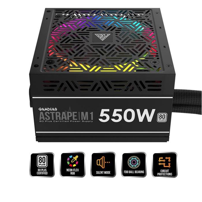منبع تغذیه گیم دیاس مدل ASTRAPE M۱ ۵۵۰W - 3