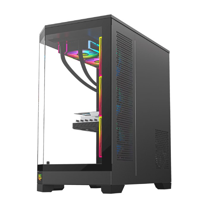 کیس گیمینگ مشکی اوست مدل GT-AQ1-MB - 3