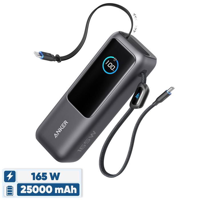 پاوربانک 100 وات انکر مدل A1695 ظرفیت 25000 میلی آمپر ساعت به همراه دو کابل USB-C - 2