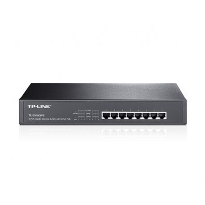سوییچ 8 پورت گیگابیتی دسکتاپ رکمونت تی پی-لینک به همراه 8 پورت PoE مدل TL-SG1008PE - 3
