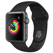 Apple Watch Series 3 GPS 38mm Space Gray Aluminum Case with Black Sport Band