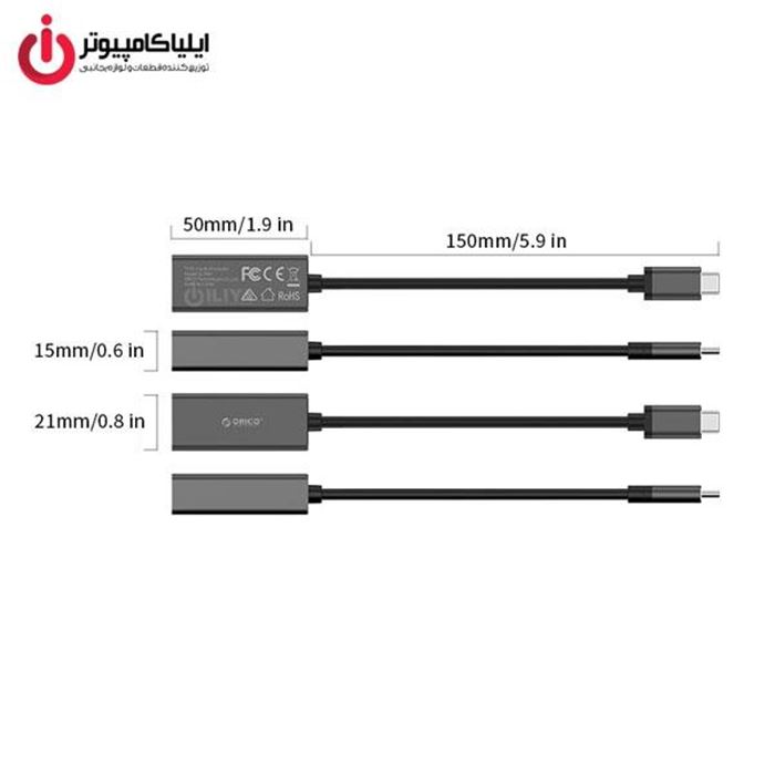 مبدل USB Type C به Gigabit Ethernet LAN اوریکو مدل XC-R۴۵ - 7