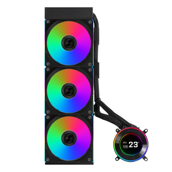 کولر پردازنده مایع لیان لی مشکی مدل Hydroshift II LCD-C 360CL AIO