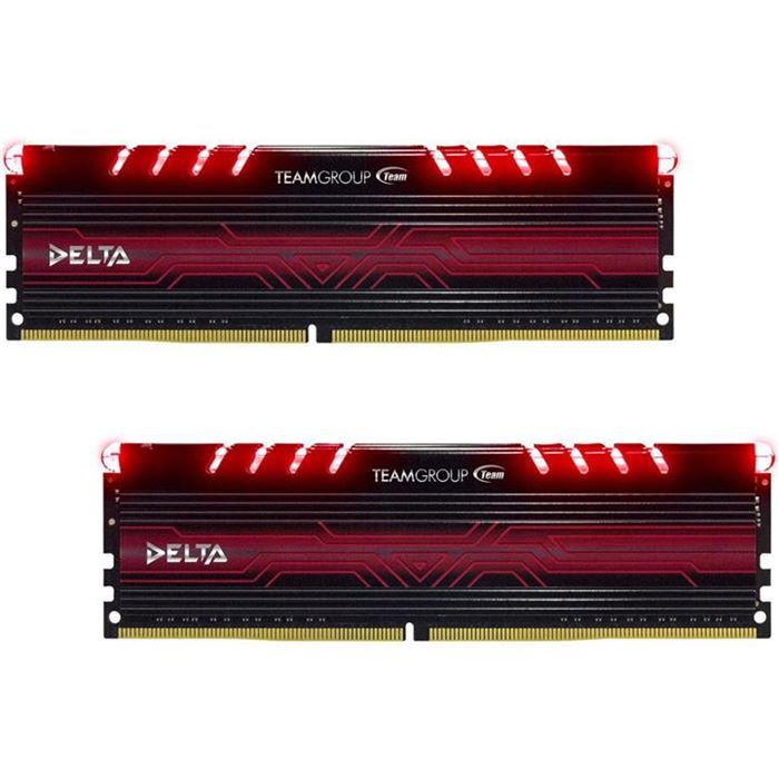 رم دسکتاپ DDR4 دو کاناله 2400 مگاهرتز CL15 تیم گروپ مدل Delta ظرفیت 16 گیگابایت