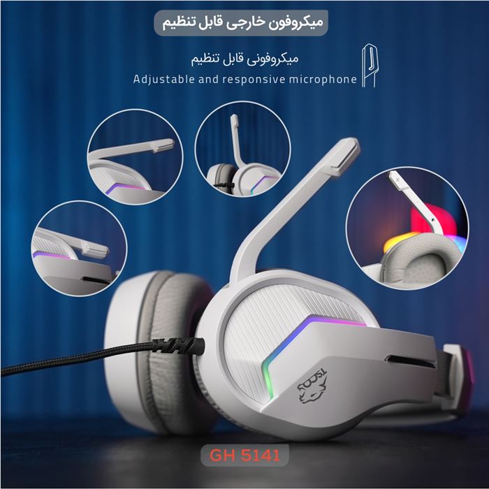 هدست گیمینگ تسکو مدل GH 5141 Zonyx RGB - 4