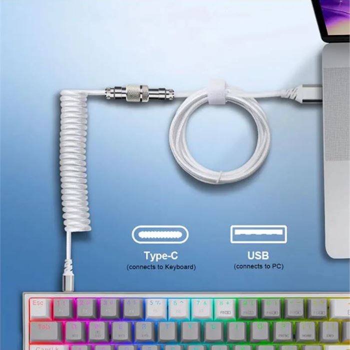 کابل کیبورد Type-C ردراگون A115 White - 4