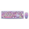 Mofii 666 Wireless Keyboard and Mouse, Membrane Switch, Full-Size