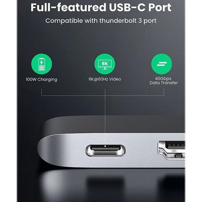کابل تبدیل Type C Pro Hub 4K for Macbook Pro / Air 16" / 15'' / 13'' 100W with 4K HDMI مدل CM251 - 2