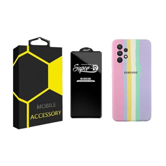 کاور مدل Rainbow مناسب برای گوشی موبایل سامسونگ Galaxy A13 4G به همراه محافظ صفحه نمایش - 3