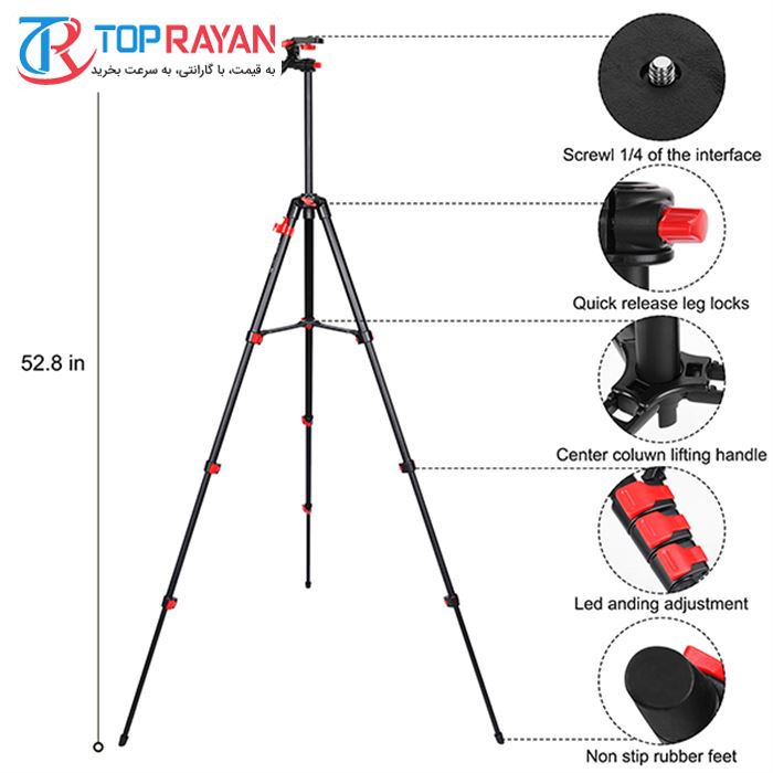 سه پایه دوربین زومی مدل T70 - 7