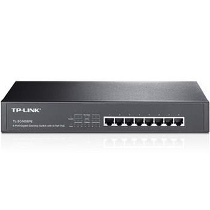 سوییچ 8 پورت گیگابیتی دسکتاپ رکمونت تی پی-لینک به همراه 8 پورت PoE مدل TL-SG1008PE - 4