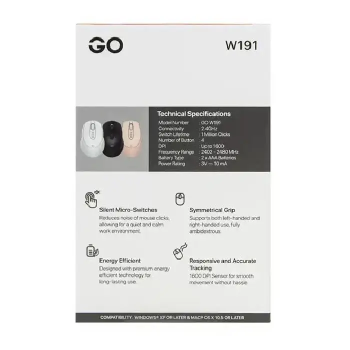 ماوس بی سیم فنتک مدل Go W191 - 3