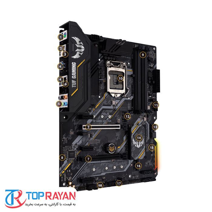 مادربرد ایسوس TUF GAMING B460 PLUS - 2