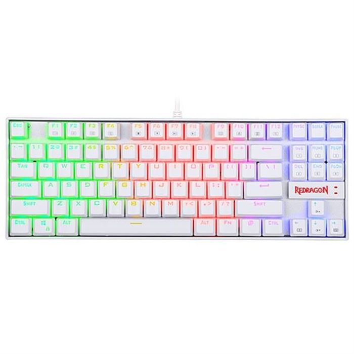 کیبورد گیمینگ ردراگون سفید Redragon K552 Kumara (سوییچ قرمز)