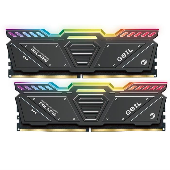 رم کامپیوتر DDR5 دو کاناله 4800 مگاهرتز CL40 گیل مدل Polaris RGB ظرفیت 32 گیگابایت