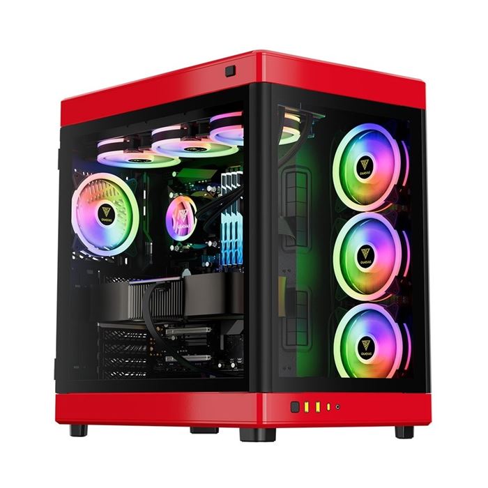 کیس کامپیوتر گیم دیاس مدل Neso P1 رنگ مشکی قرمز