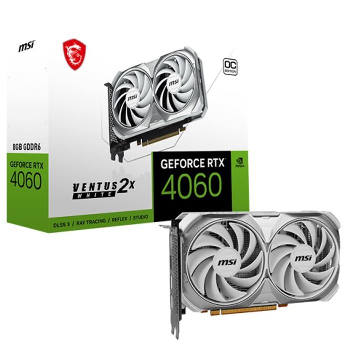 کارت گرافیک ام اس آی GeForce RTX 4060 Ventus 2X White 8GB OC