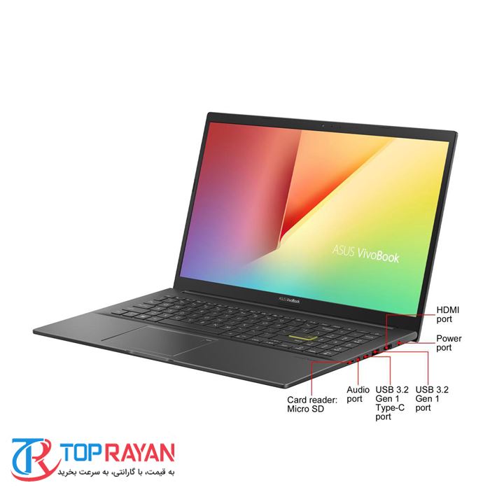 لپ تاپ ایسوس 15.6 اینچ مدل K513EQ Core i7-1165G7 8GB-1TB+256SSD-2GB - 3