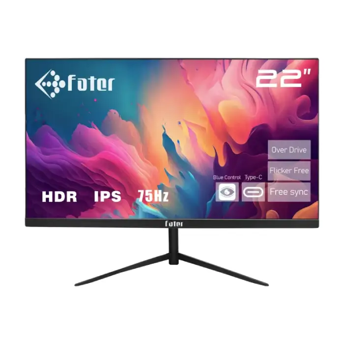 Fater F22-075B3 Black 22Inch 75Hz IPS Office Monitor 