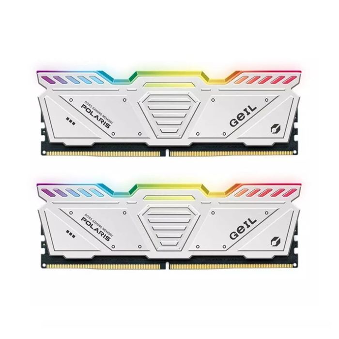 رم گیل دسکتاپ سفید DDR5 32GB دو کاناله 5200 CL34 POLARIS RGB