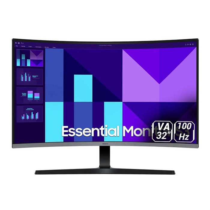 مانیتور32 اینچ خمیده سامسونگ مدل Essential S3 LS32D392GAMXUE