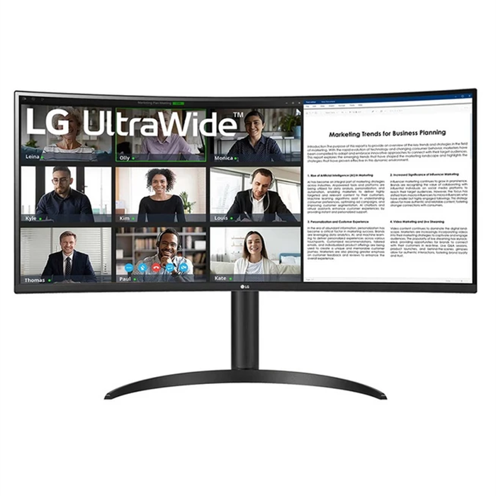 مانیتور منحنی 34 اینچ ال جی مدل UltraWide 34WR55QK-B 