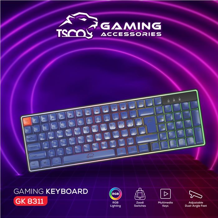 کیبورد مخصوص بازی تسکو مدل GK8311 Apollo - 10