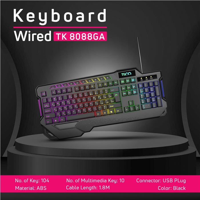 کیبورد تسکو مدل TK 8088GA - 6
