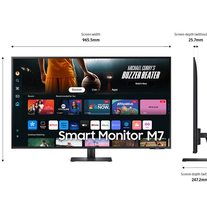 مانیتور هوشمند 43 اینچ سامسونگ سری M70D M7 مدل LS43DM702UNXGO (60هرتز) - 5