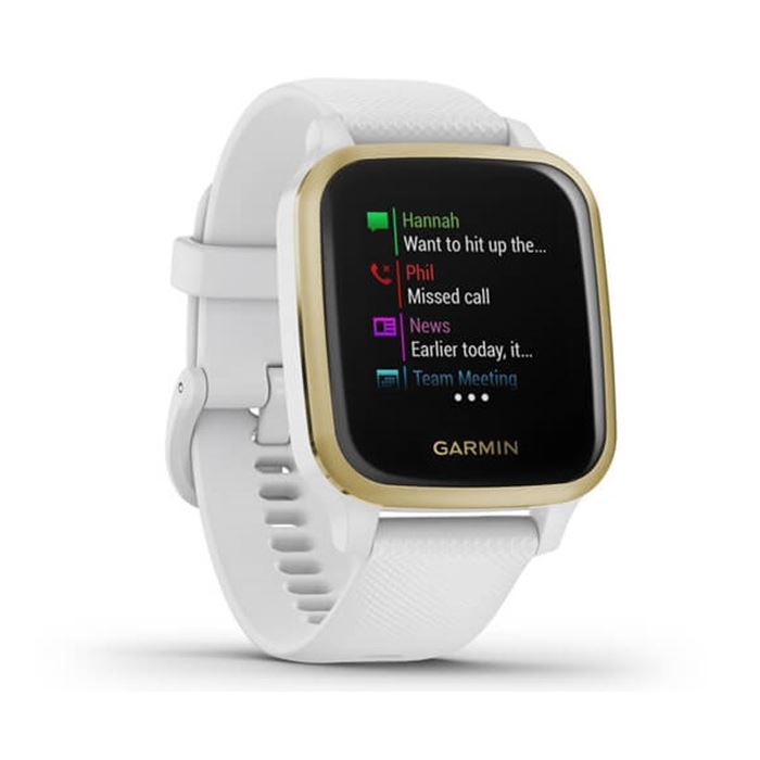 ساعت هوشمند گارمین مدل Venu Sq Light Gold Aluminium Bezel