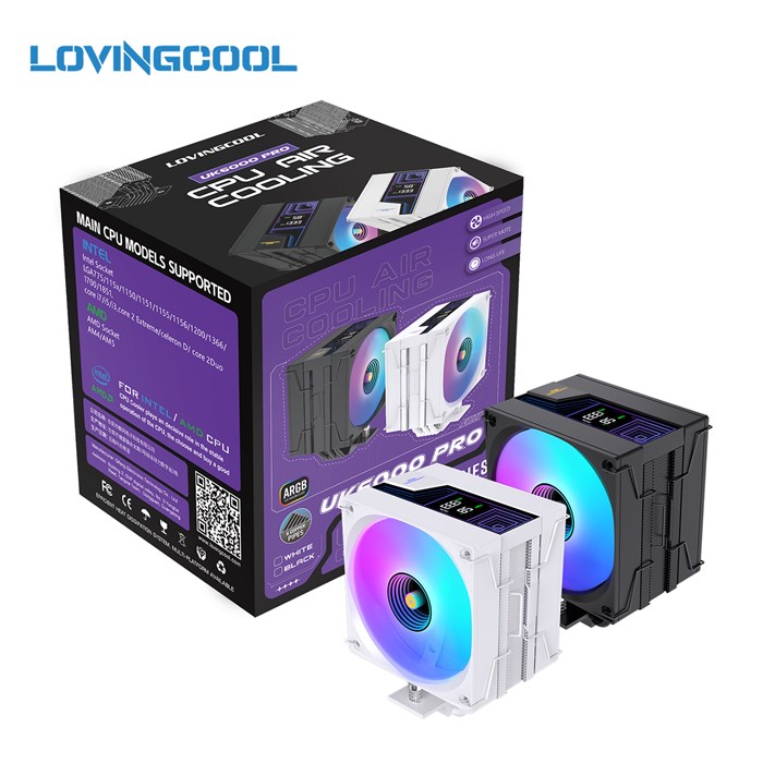 فن پردازنده بادی سفید لاوینگ کول مدل UK6000 PRO WHITE - 4