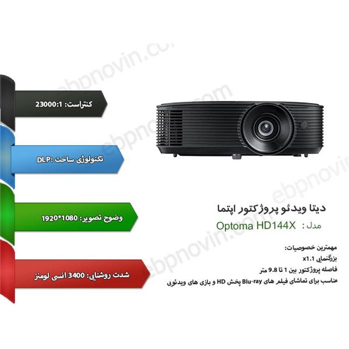 ویدئو پروژکتور اپتما مدل HD۱۴۴X - 8