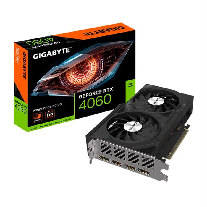کارت گرافیک گیگابایت مدل GeForce RTX 4060 WINDFORCE OC 8G