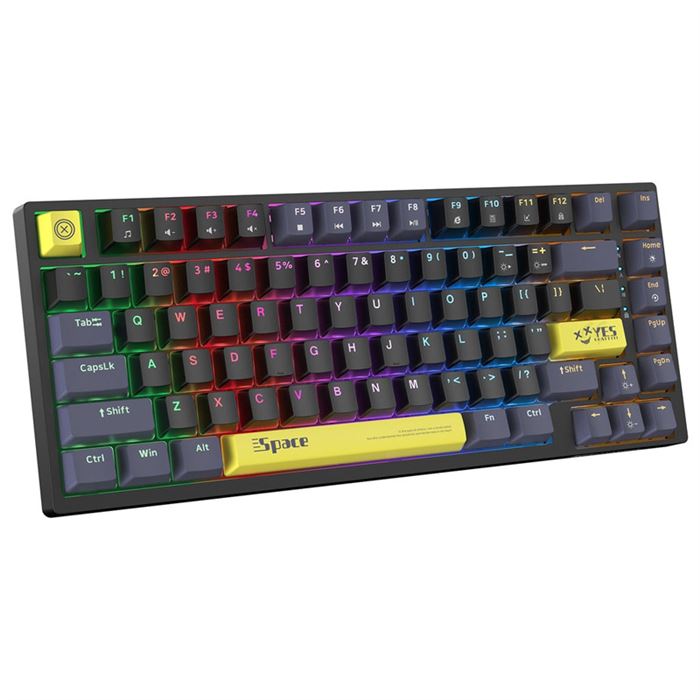 کیبورد گیمینگ اونیکوما مدل G52، مکانیکال سوییچ قهوه ای، Tenkeyless، نورپردازی RGB - 8