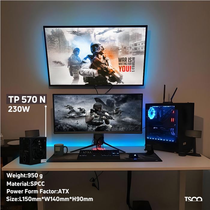 منبع تغذیه کامپیوتر تسکو مدل TP 570N - 4