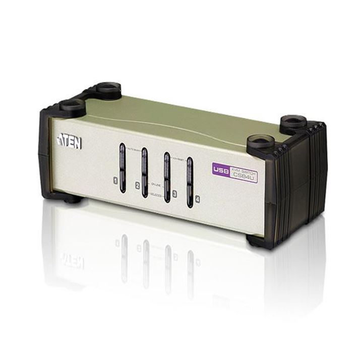 کی وی ام سوئیچ 4 پورت PS/2-USB VGA آتن CS84U