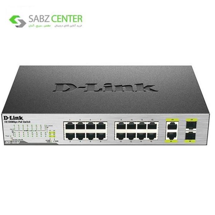 سوییچ 18پورت غیرمدیریتی دسکتاپ دی-لینک مدل DES-1018P - 6