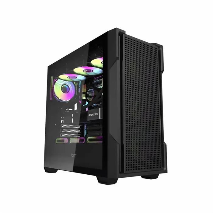 کیس کامپیوتر گیمینگ دارک فلش مدل DS900 Mesh ATX Black - 5