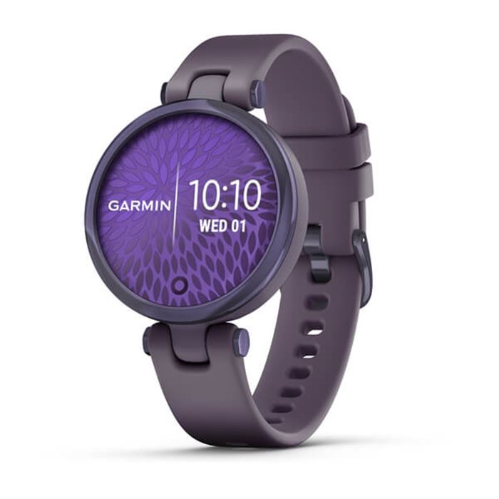 ساعت هوشمند گارمین مدل Lily Midnight Orchid Bezel with Deep Orchid Case با بند سیلیکونی