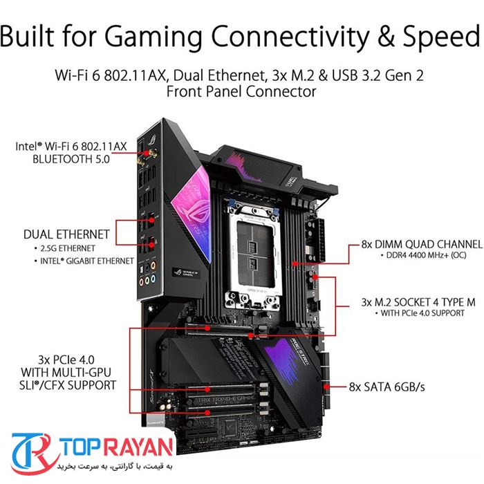 مادربرد ایسوس مدل ROG Strix TRX40-E Gaming - 2