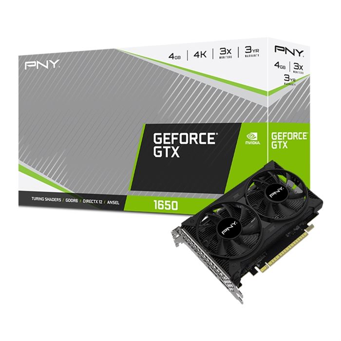 کارت گرافیک پی ان وای مدل GeForce GTX 1650 4GB GDDR6 Dual Fan با حافظه ۴ گیگابایت - 3