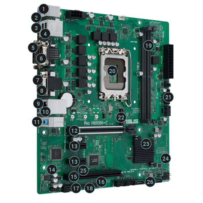 مادربرد ایسوس Motherboard Asus Pro H610M C D5 CSM - 2