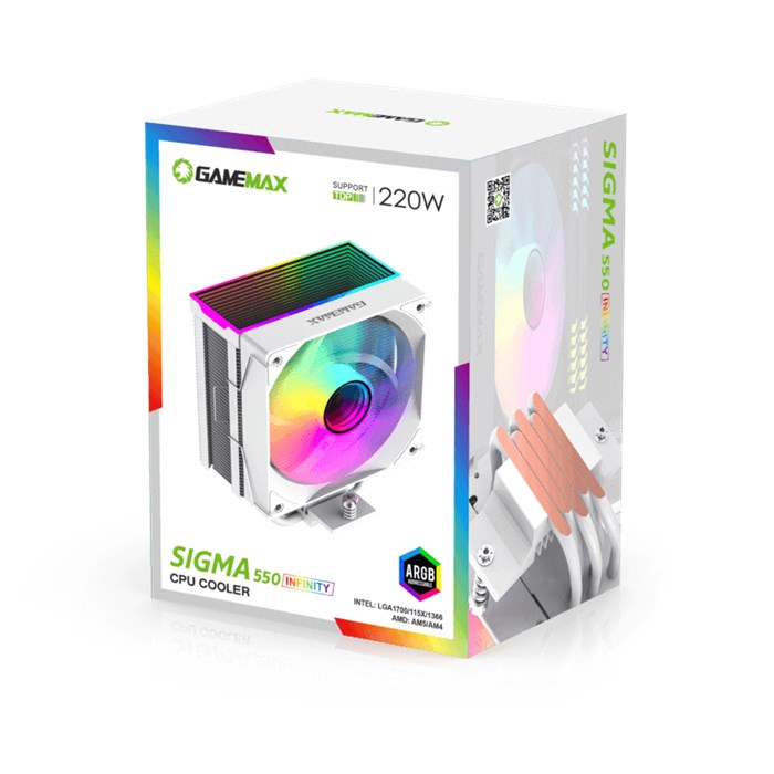 فن پردازنده گیم مکس  Sigma 550 Infinity White - 9