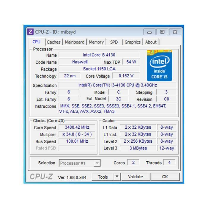 پردازنده اینتل Core i3-4130 بدون باکس - 4